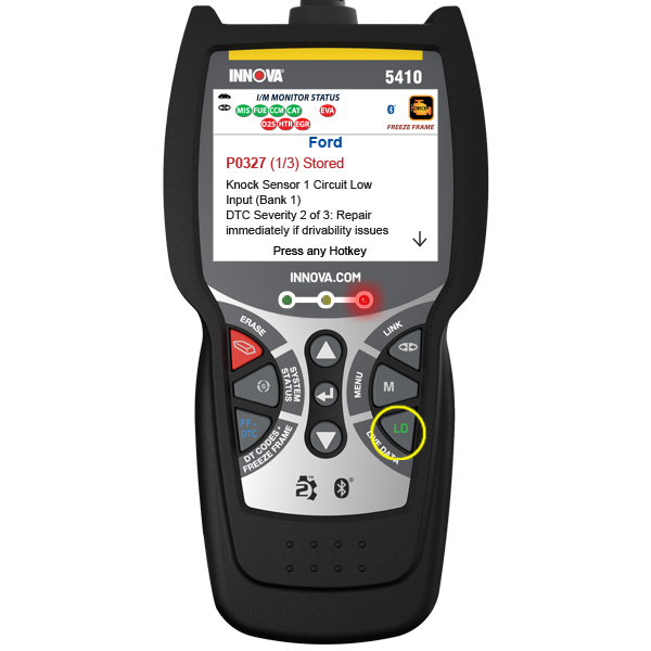 Innova 5410 Recording Live Data by Manual Trigger Innova Electronics
