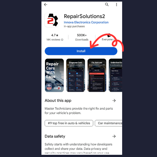 RepairSolutions2 Setup 1000 Dongle with Android Innova Electronics