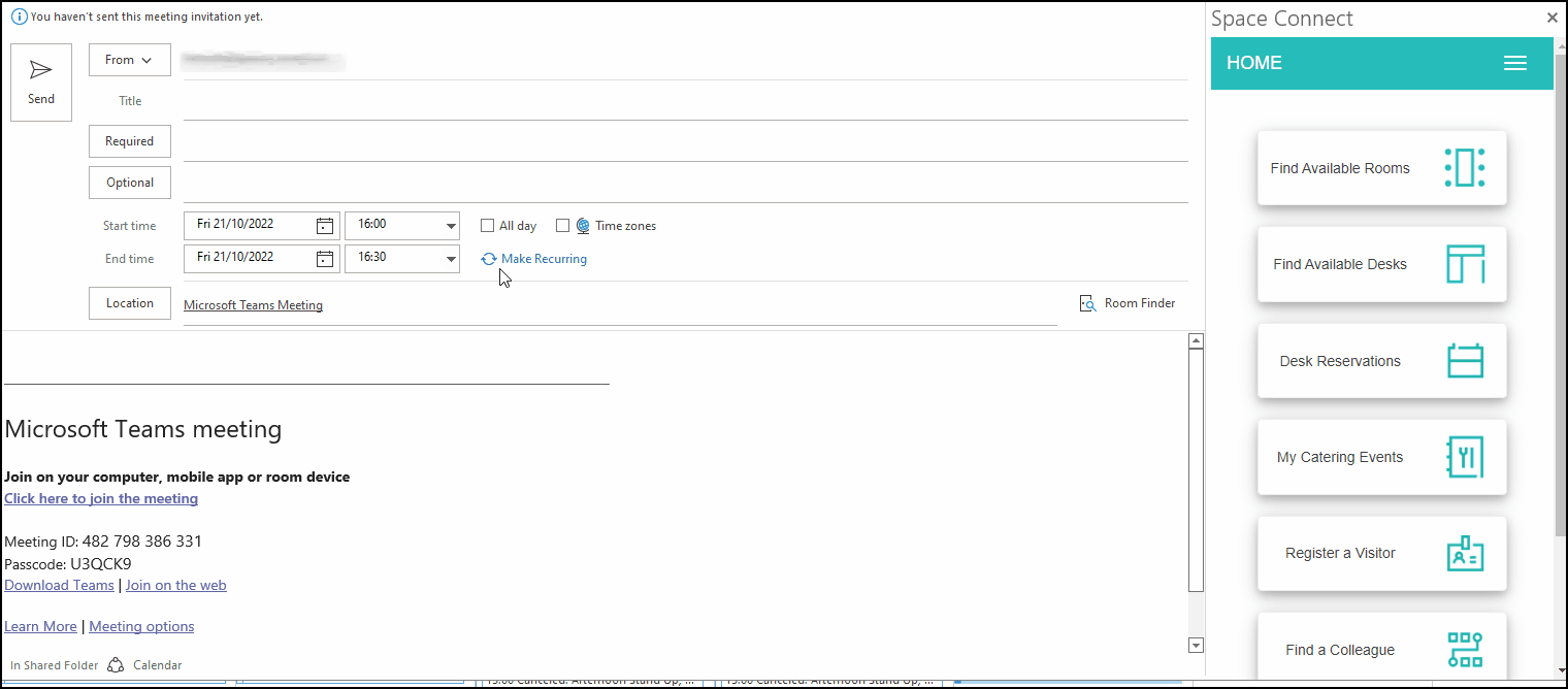 How To Find Available Rooms Using The Outlook Plug In Space Connect