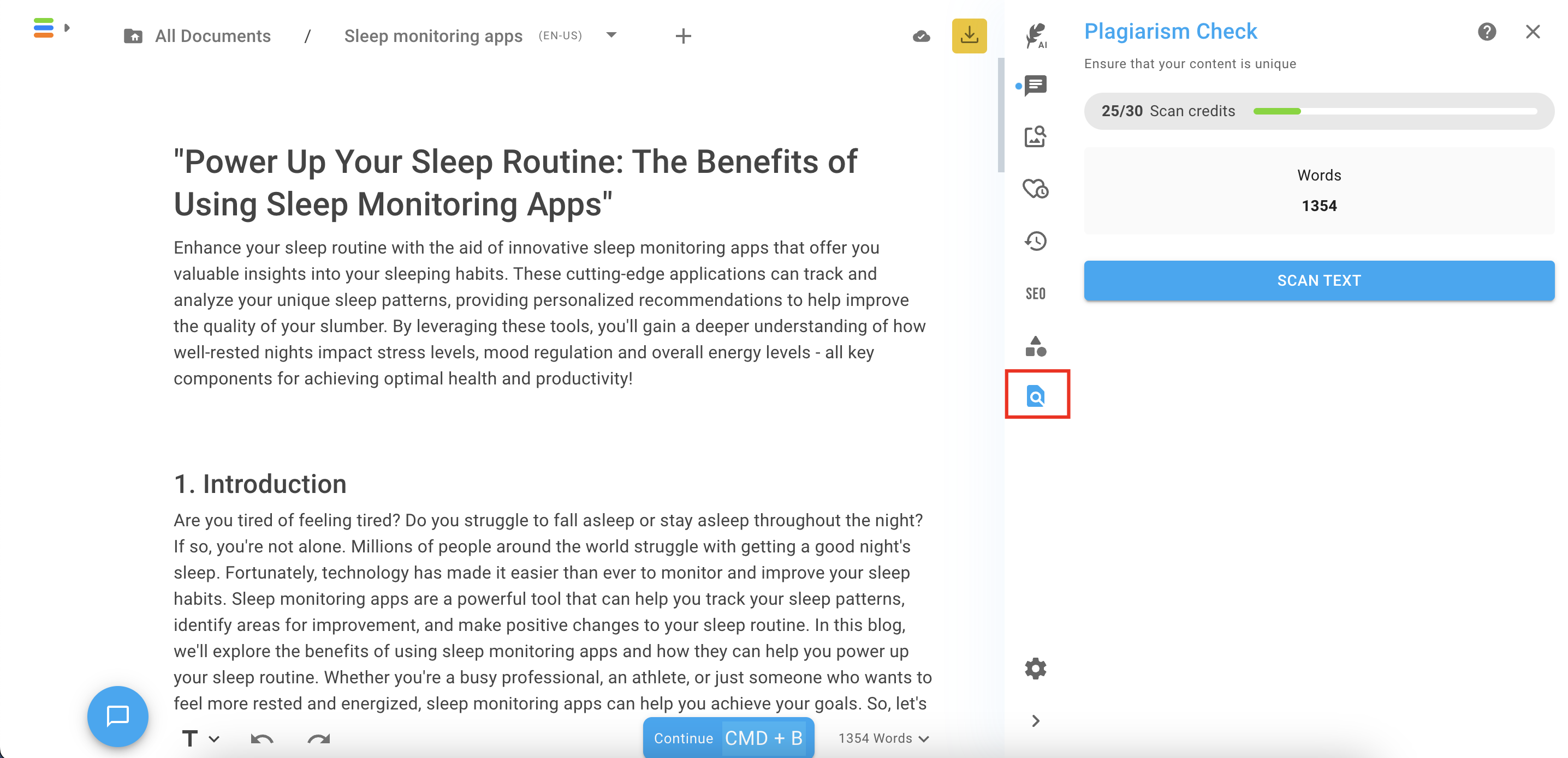 Using the Plagiarism Checker neuroflash's help center