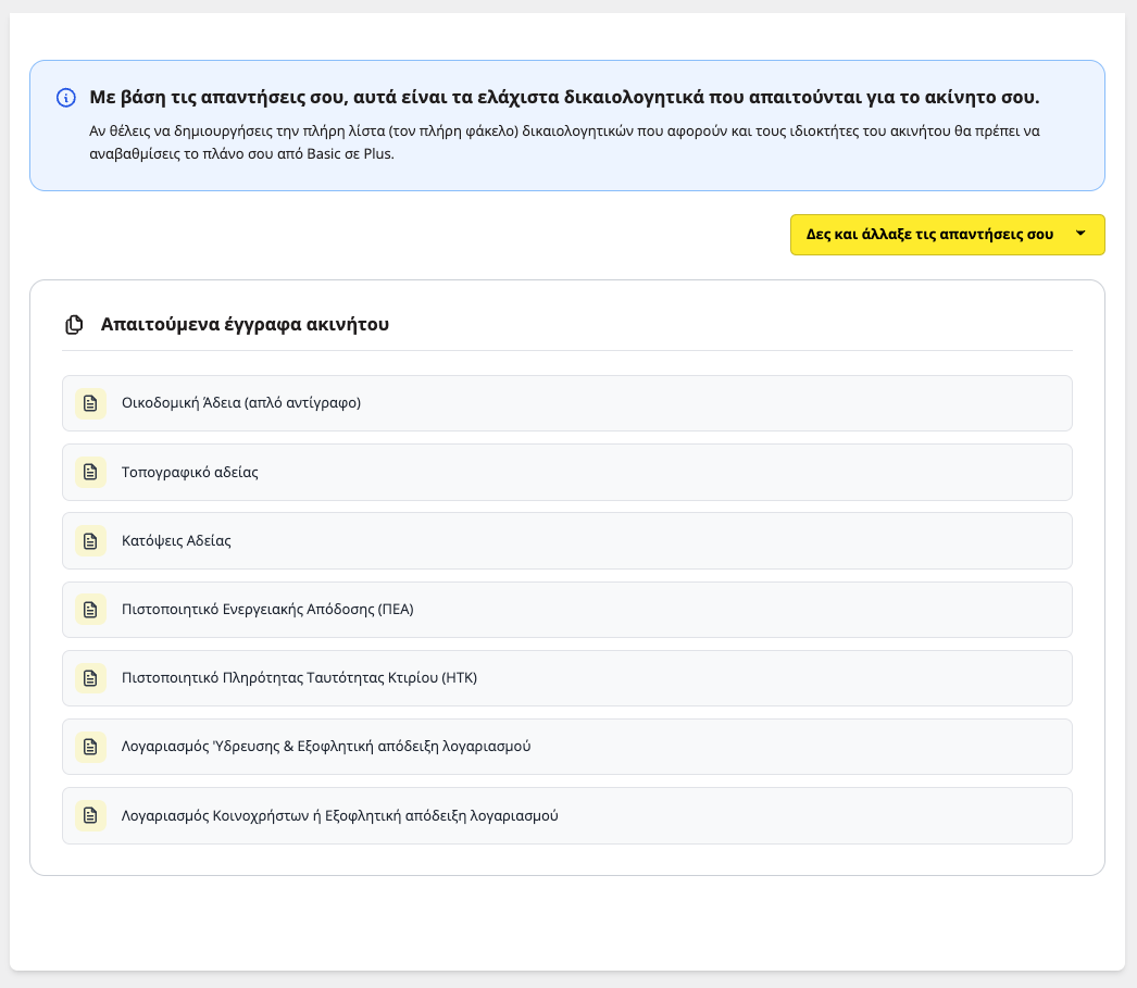 λίστα δικαιολογητικών στην titlos.com