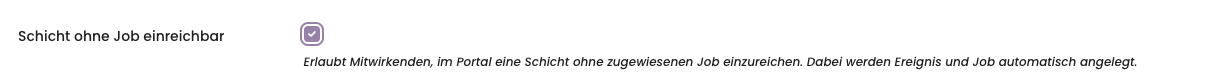 Schalter: Schicht ohne Job einreichbar