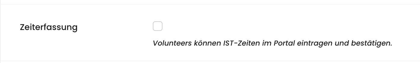 Modul-Schalter Zeiterfassung im Personentyp