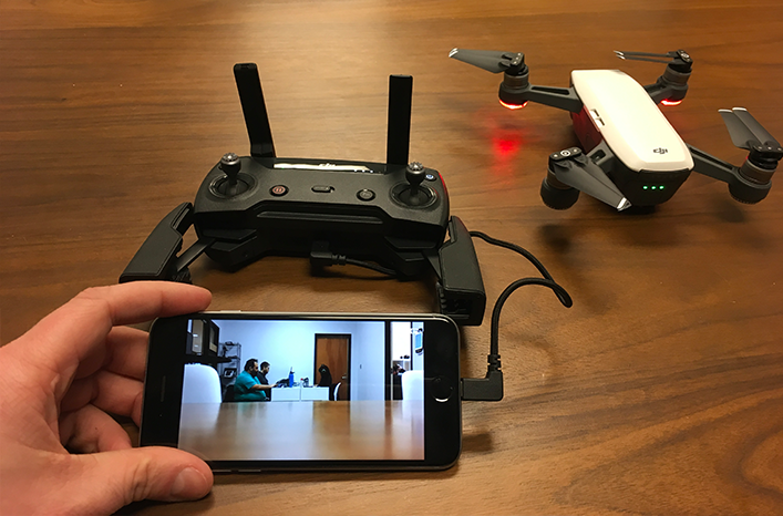 connect drone camera to phone