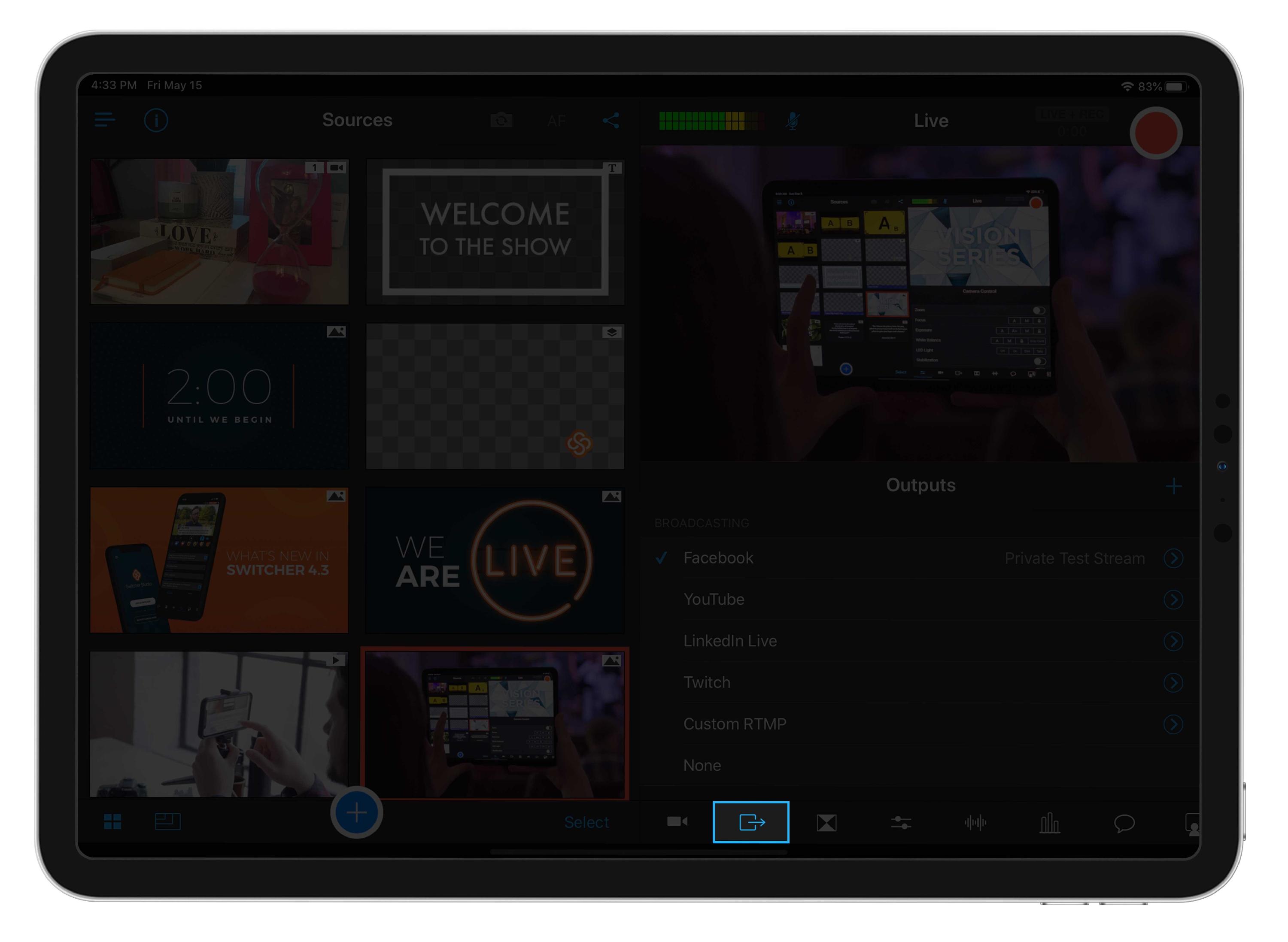 Streaming to  With Switcher Studio - Switcher Studio Help