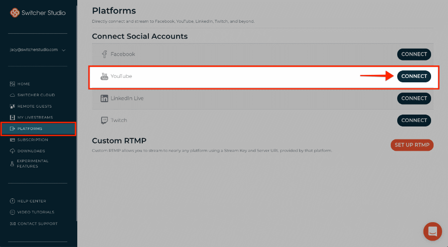 Streaming to  With Switcher Studio - Switcher Studio Help Center