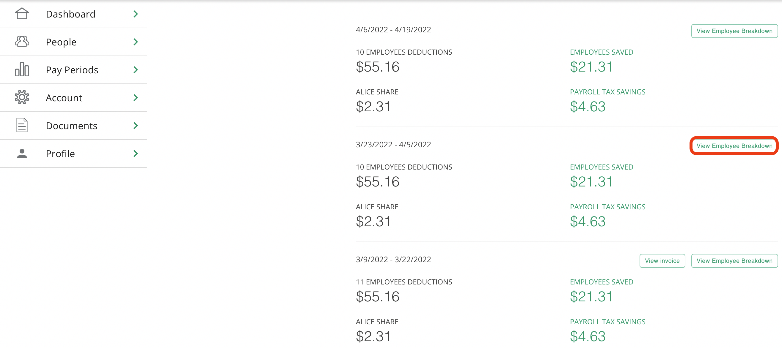 How Can I See Employee Deductions Alice Help Center