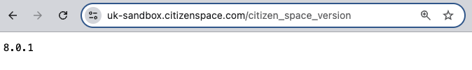 The version for the example URL is 8.0.1 telling us that it is Citizen Space version 8.