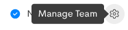 Manage Team button