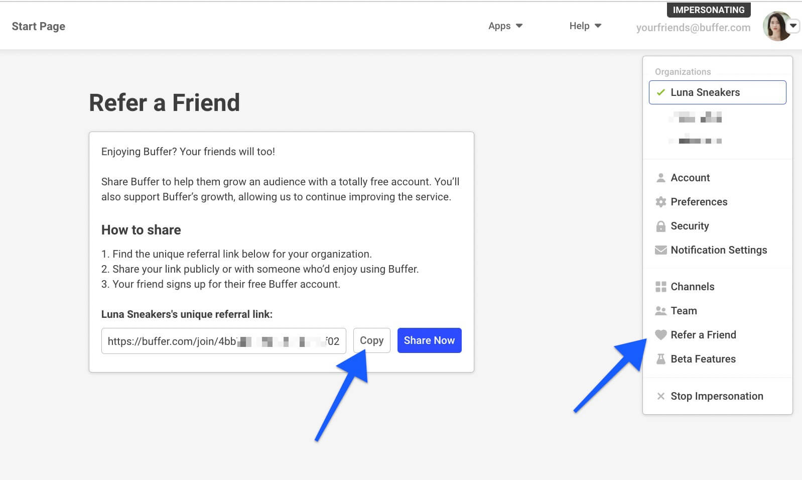 Does Buffer have a referral program? - Buffer Help Center