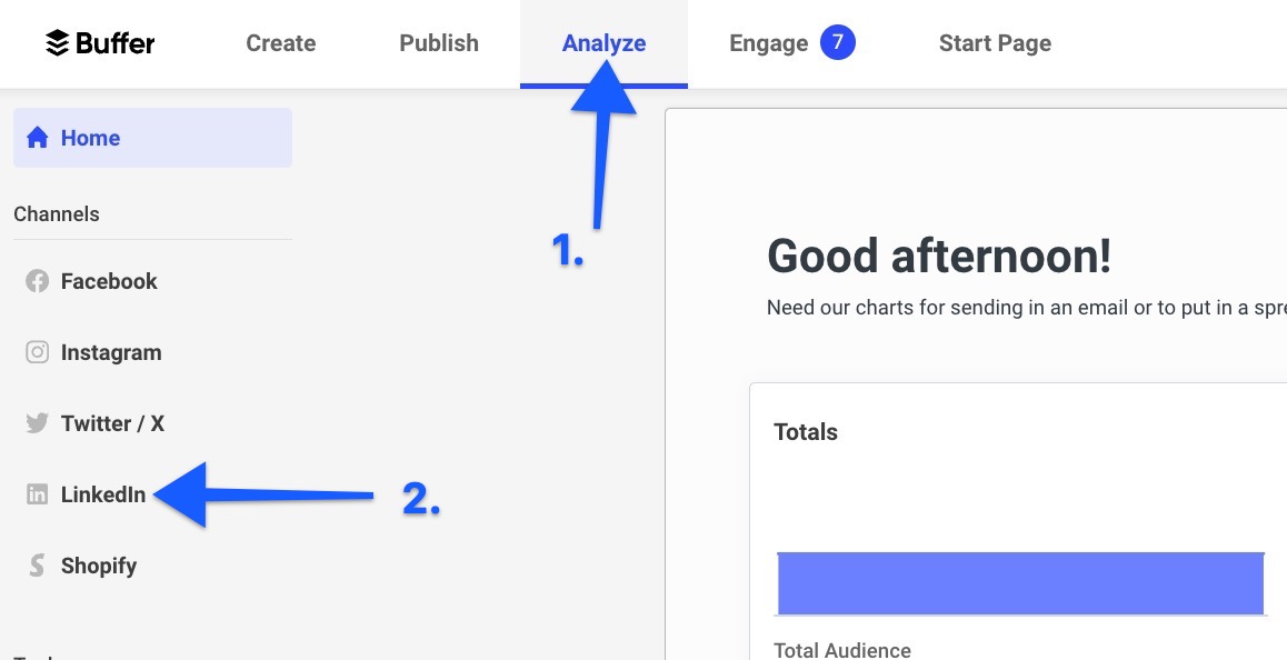 How to access LinkedIn metrics in Analyze