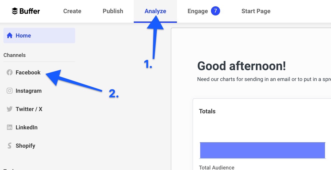 How to access Facebook metrics in Analyze