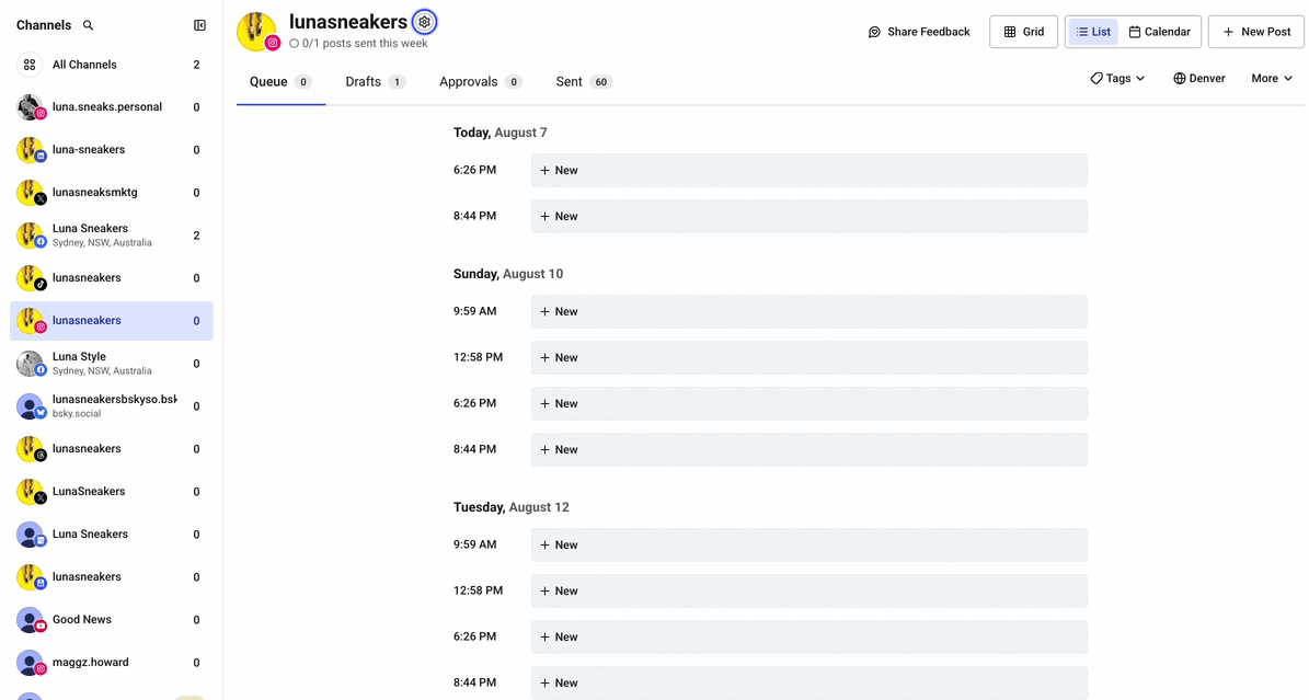 GIF of using Buffer's AI Assistant to generate an Instagram caption about fall and coffee
