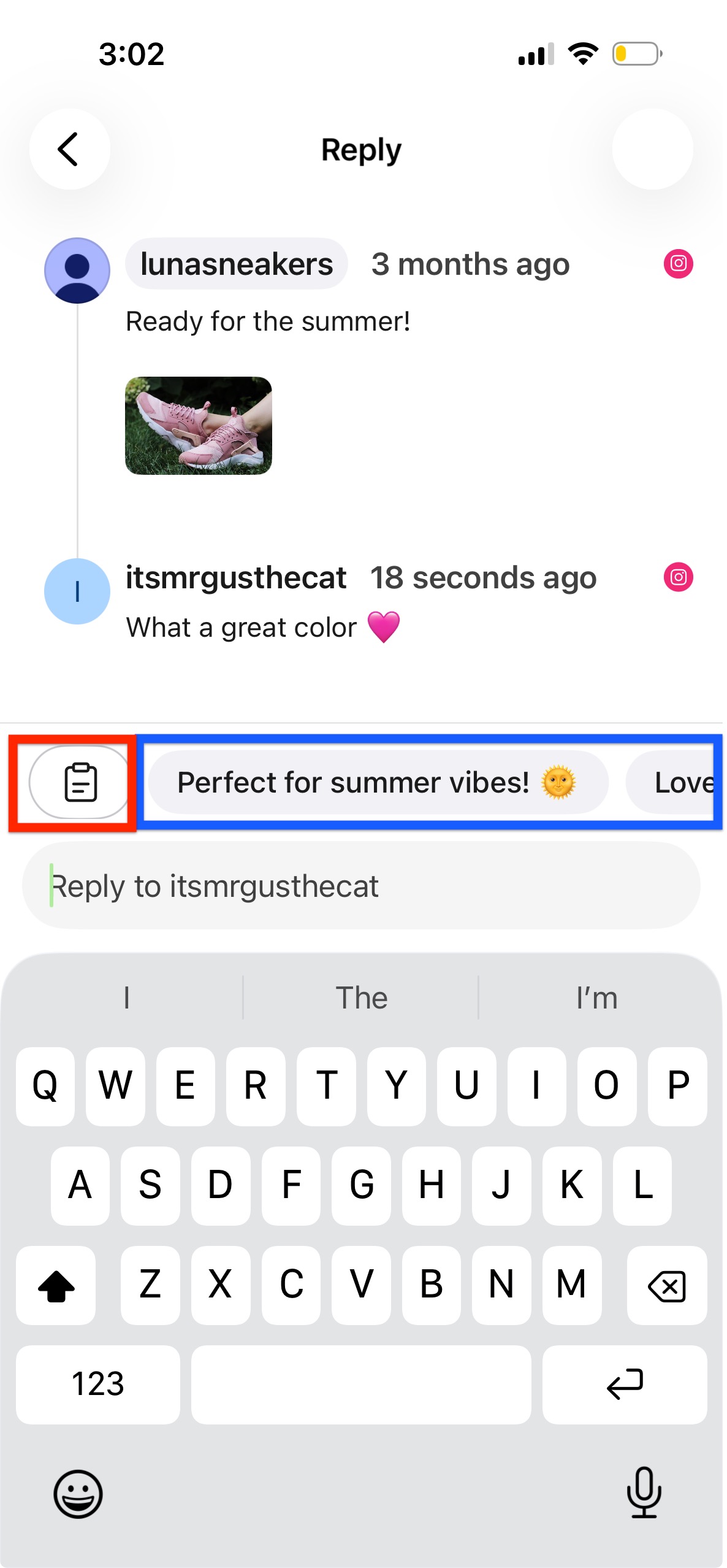 Buffer mobile app - Community reply options