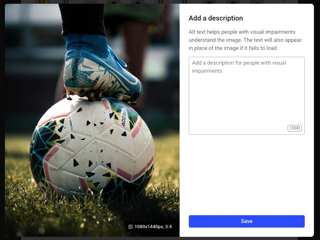 Buffer Publish alt text composer
