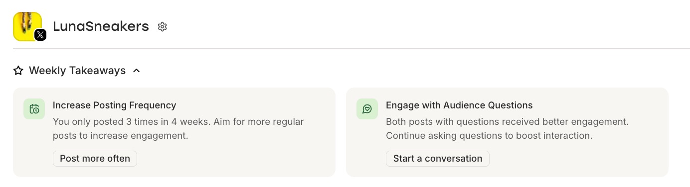 Buffer Insights Takeaways section