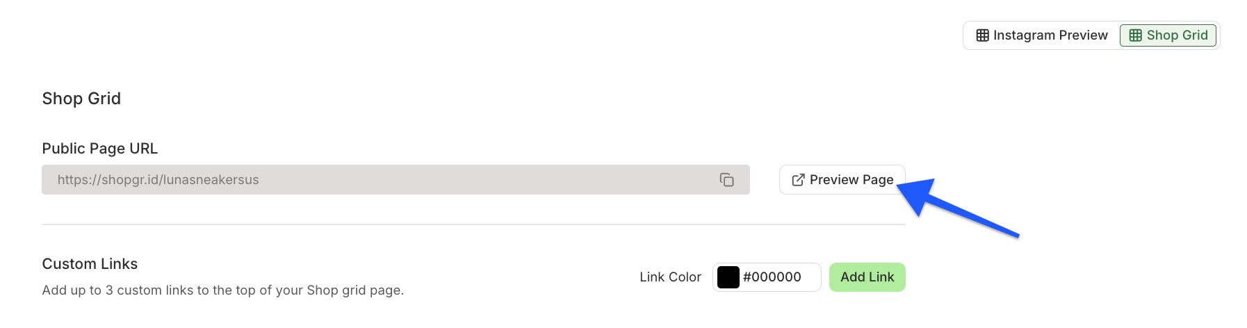 Buffer - Shop Grid - Preview Page