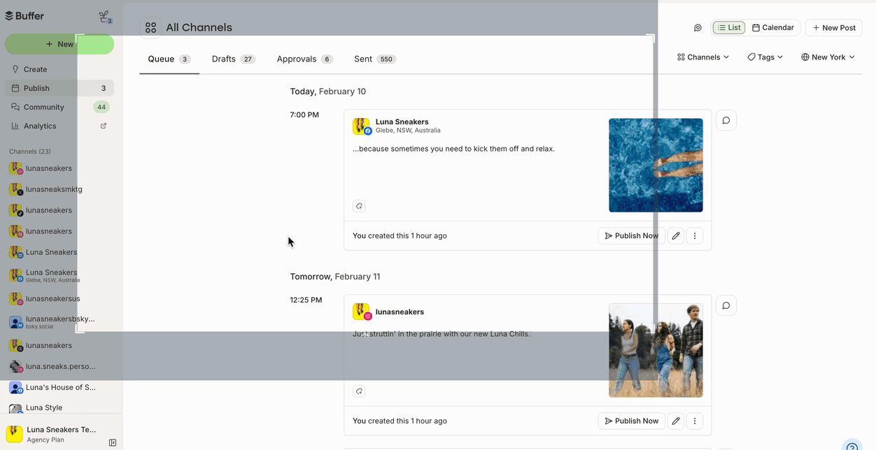 GIF of replying to a comment in Buffer Community