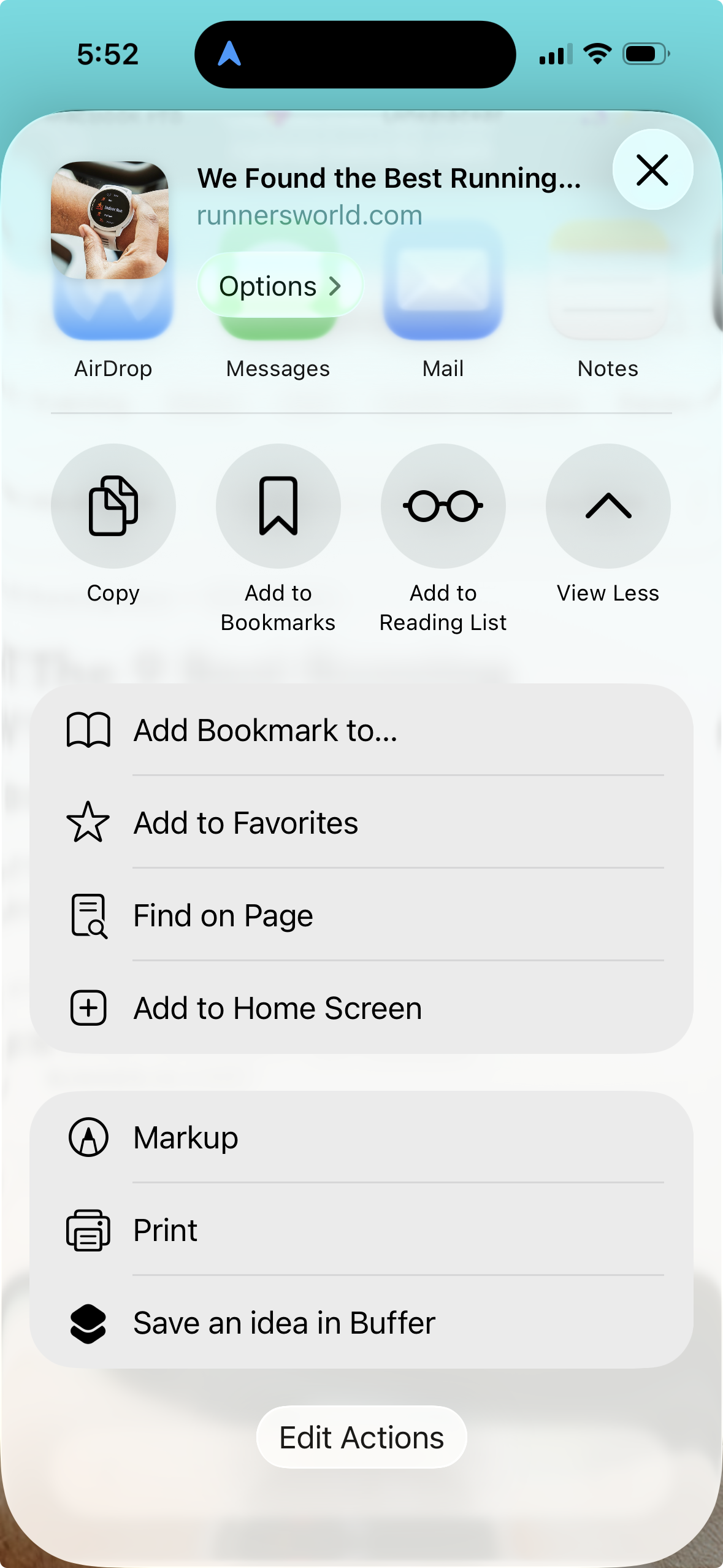 Buffer mobile app - Save an Idea to Buffer from the mobile extension