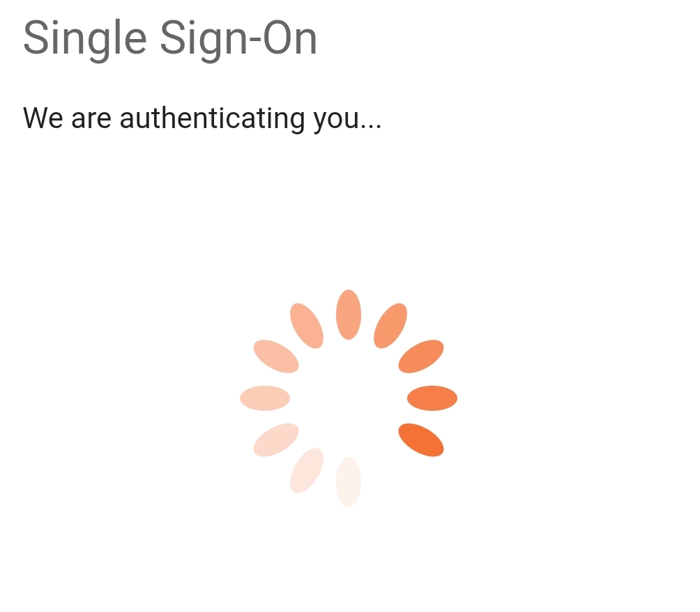 Endless Single Sign On Screen