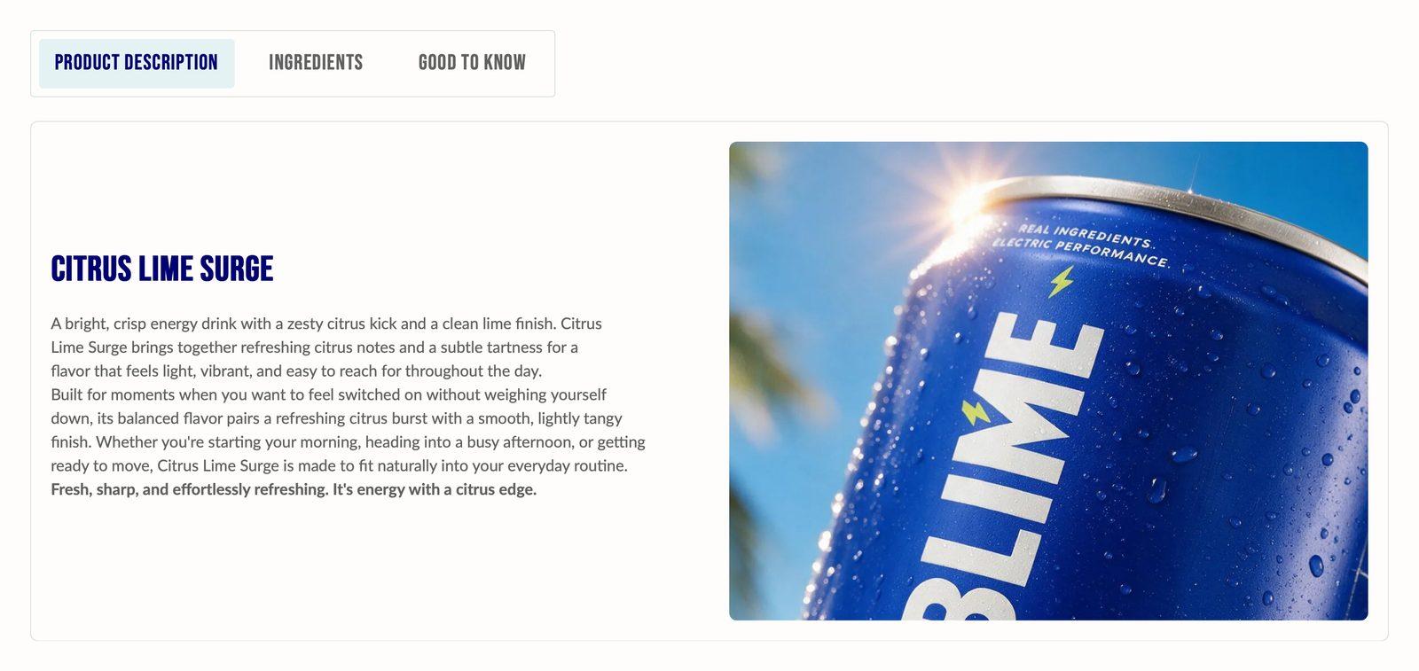 Tab content section in the Sublime theme