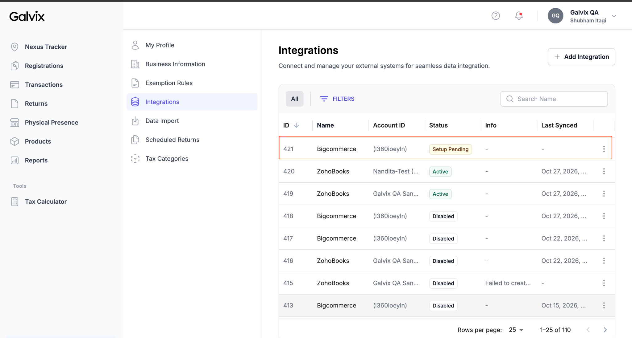 BigCommerce setup screenshot