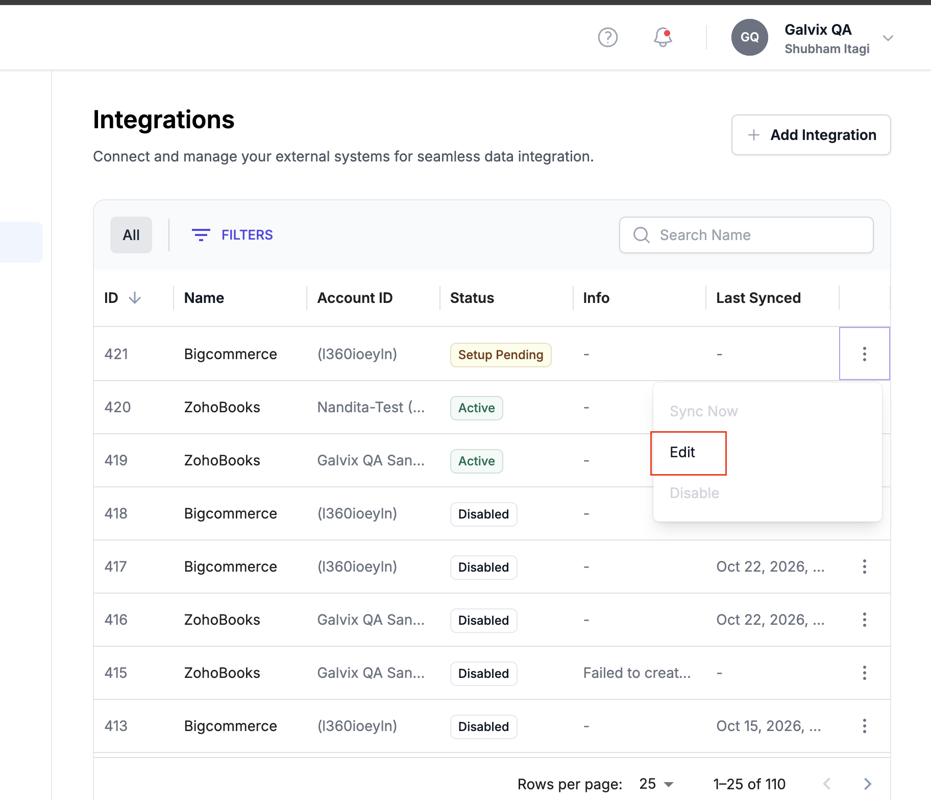 BigCommerce setup screenshot