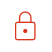 Red closed lock