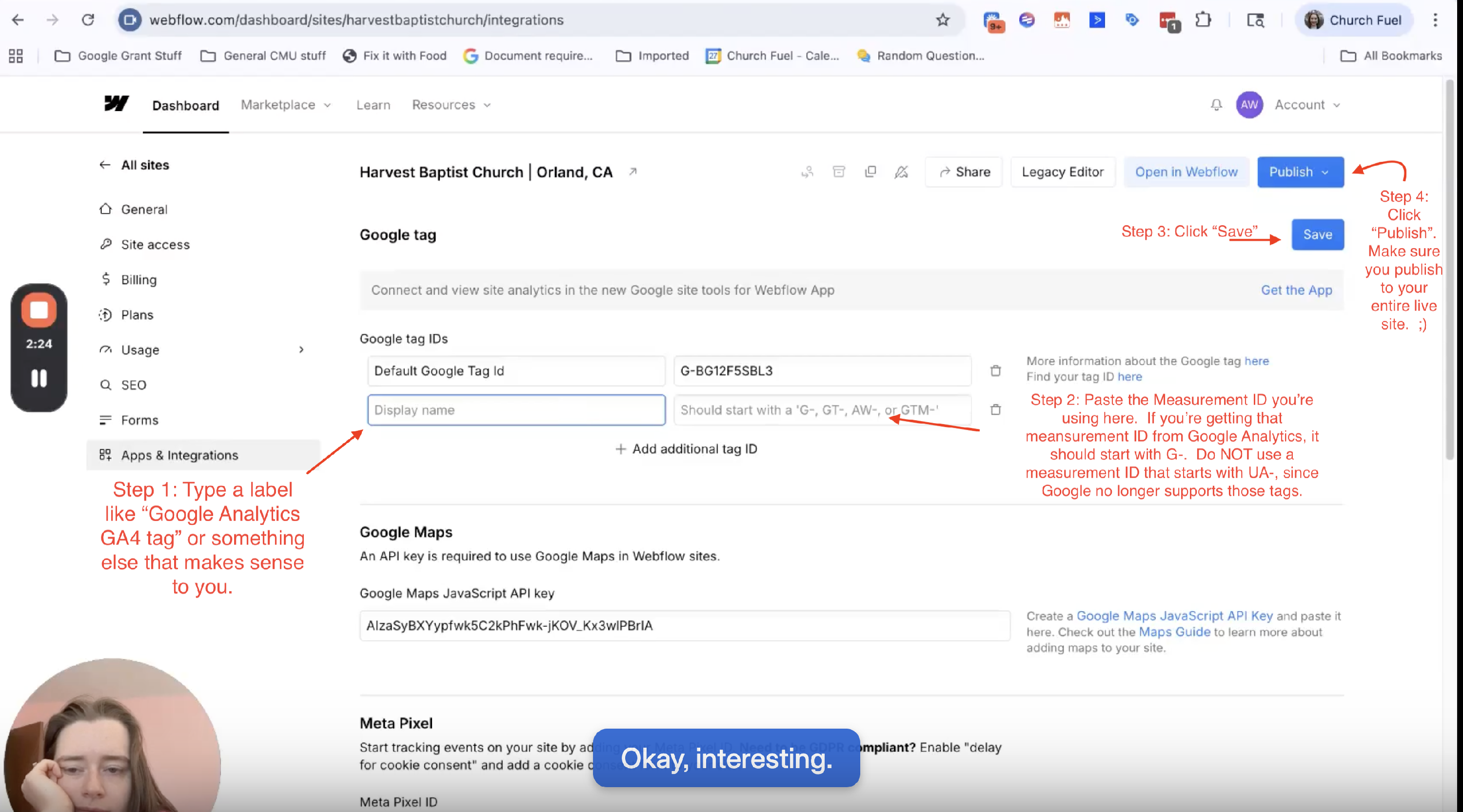How to install Google Analytics on a Webflow Website - Church Fuel Help