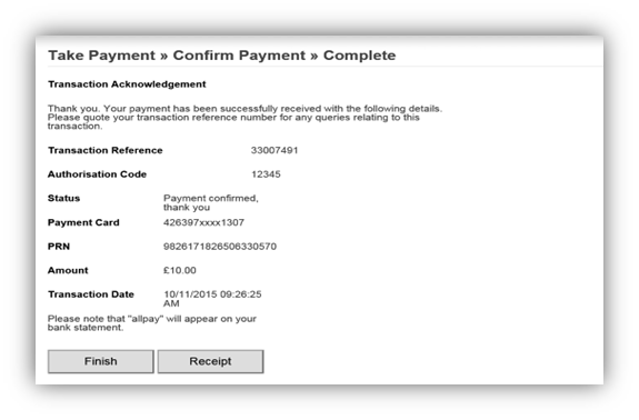 payment confirmation screenshot