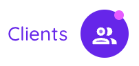 Pink dot indicating new chats