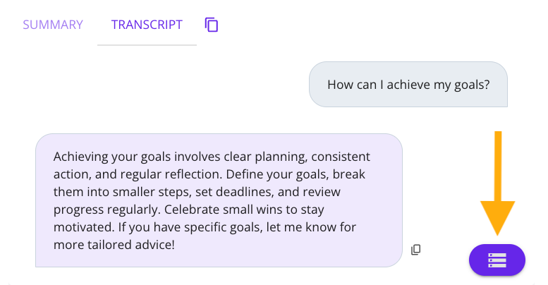 Example client chat