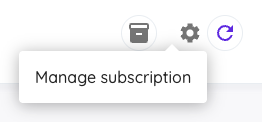Manage subscription cog icon