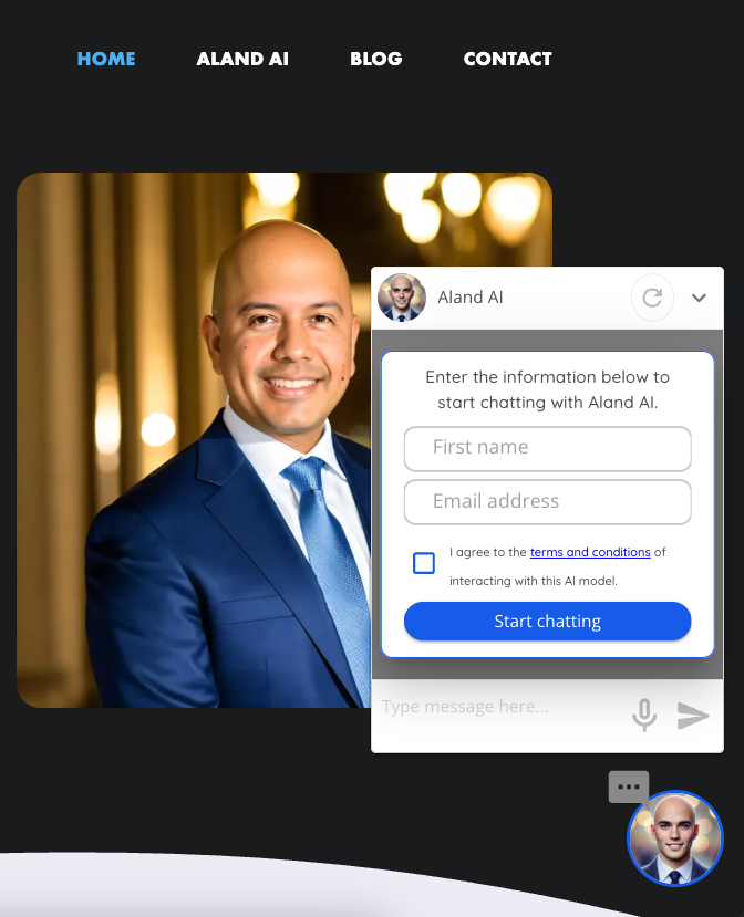 Chat pop-up example