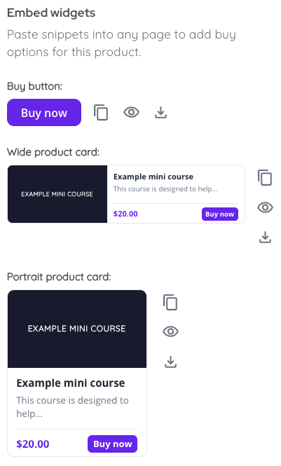 Coachcart embed widget