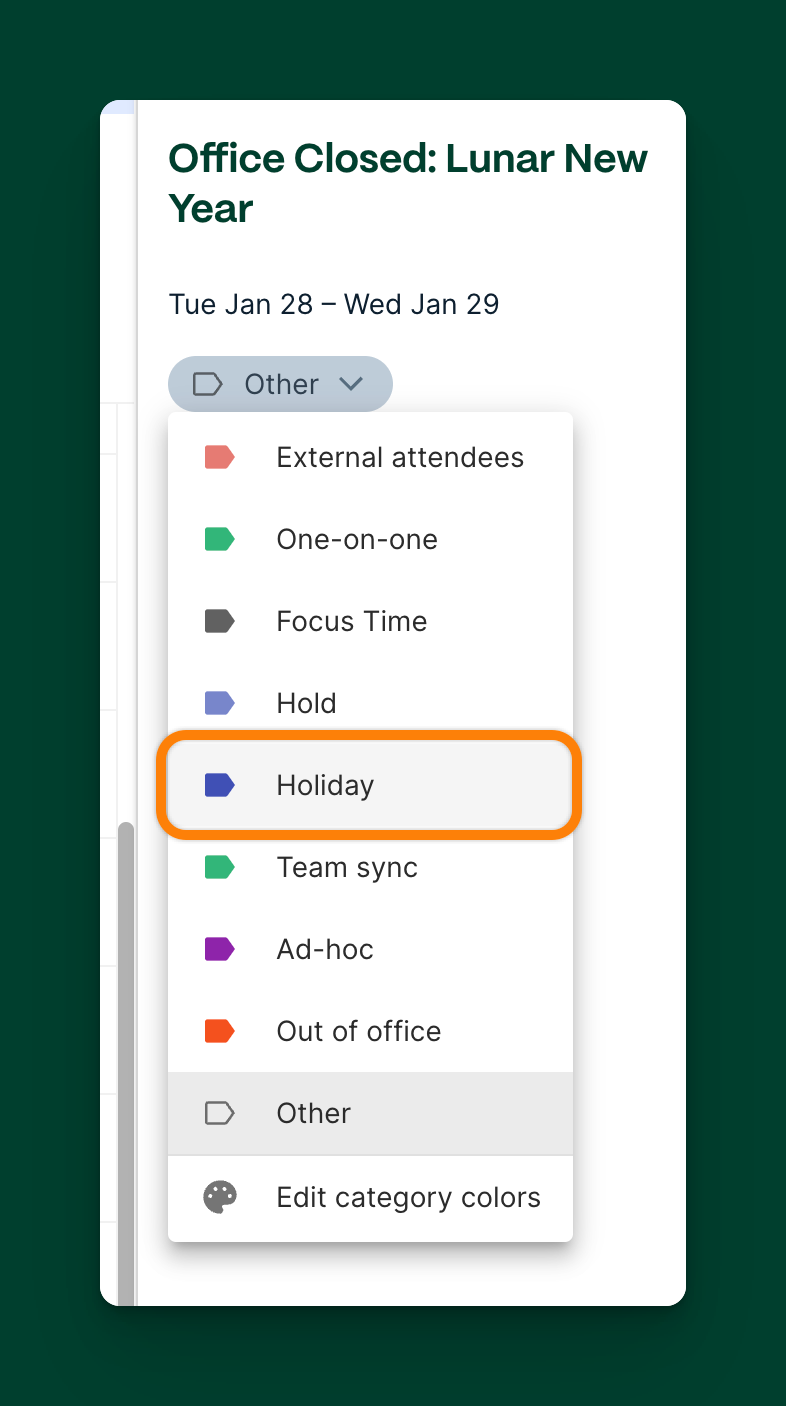 How does Clockwise work with Holidays using Microsoft Outlook