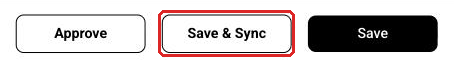 The Save and Sync button on an expense