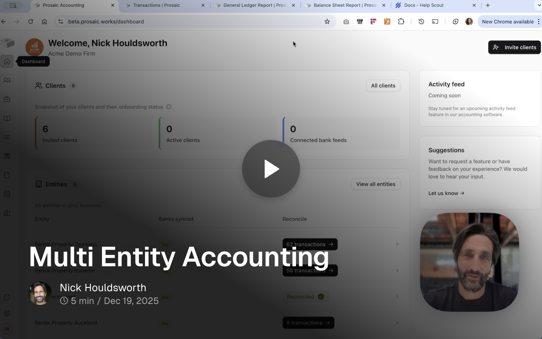 Multi-entity accounting overview