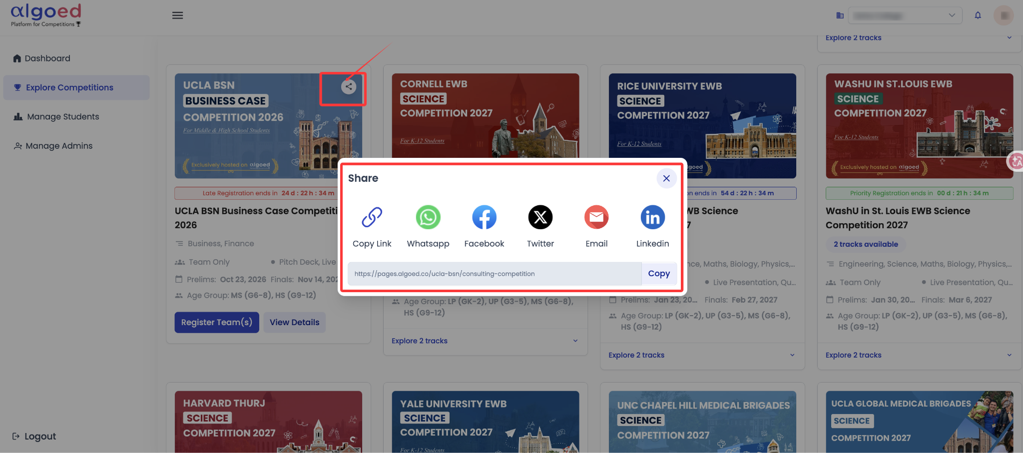 Share competitions