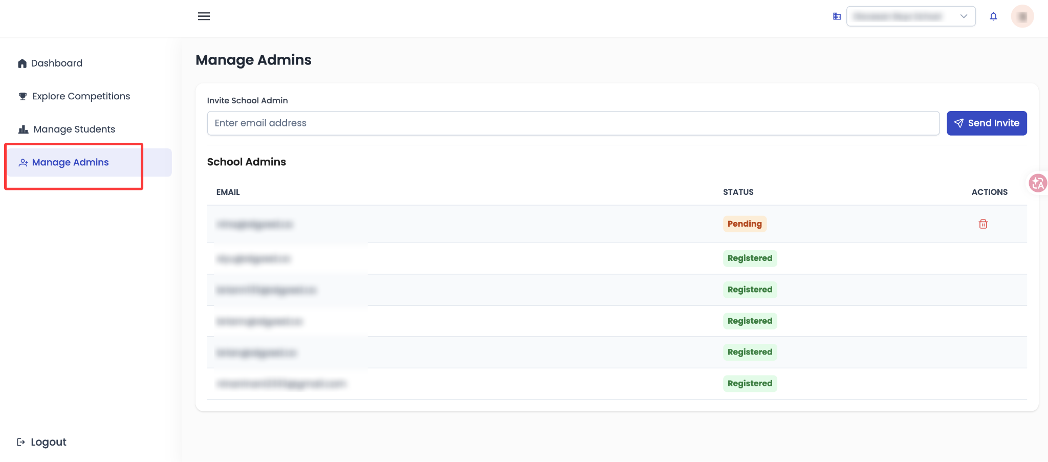 Manage Admins