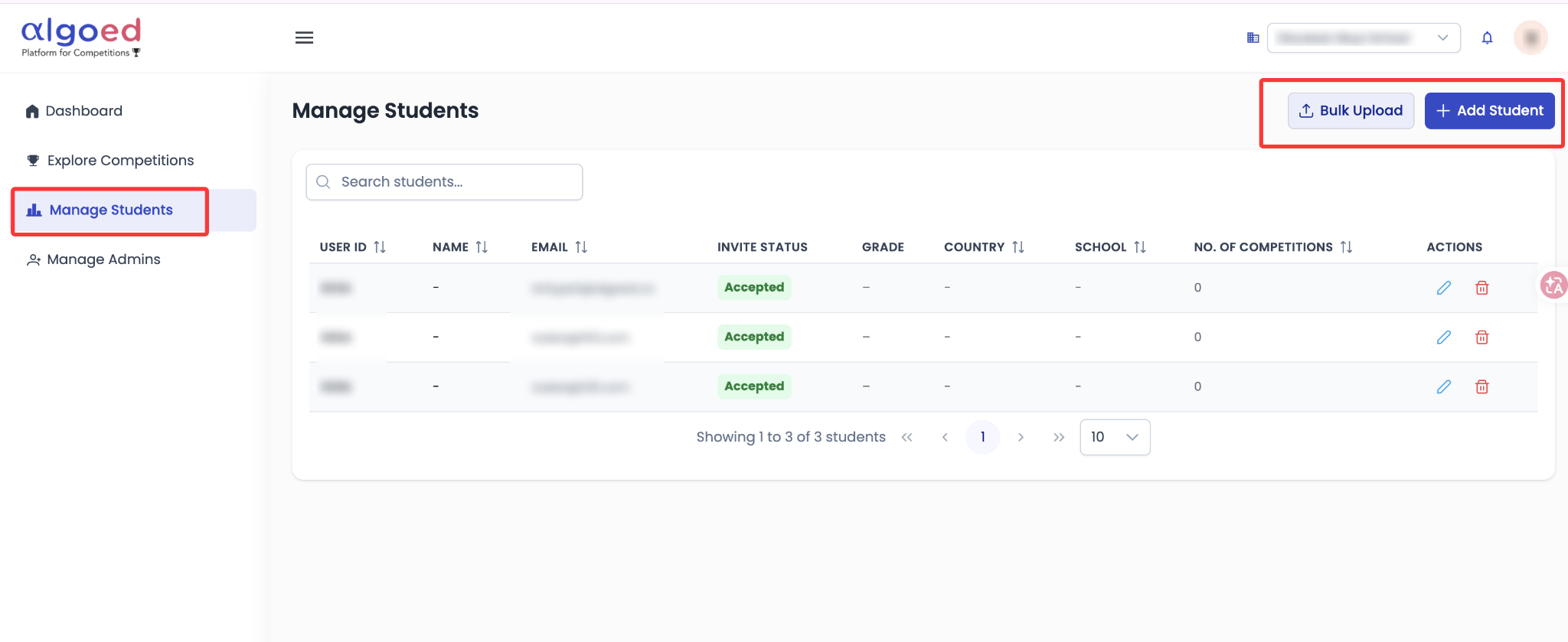 Manage Students