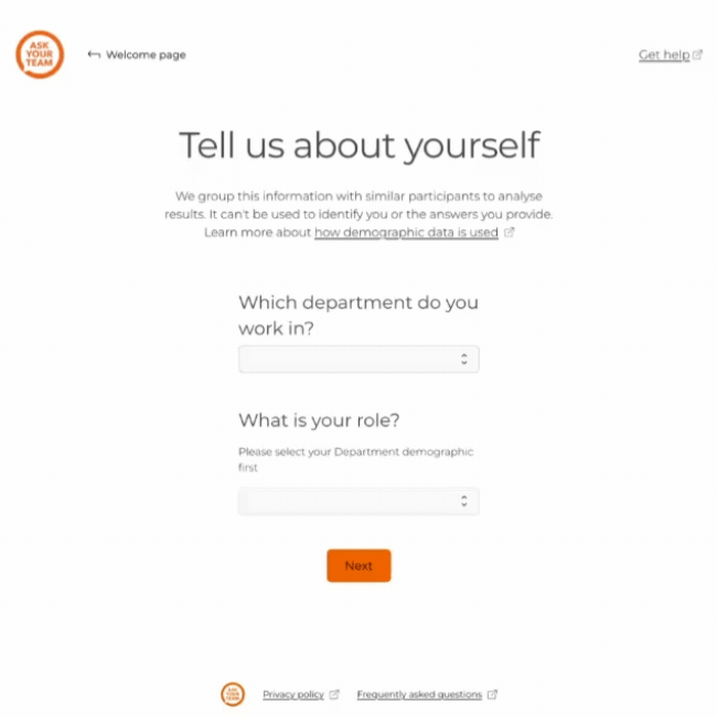 Linked demographics in survey taking