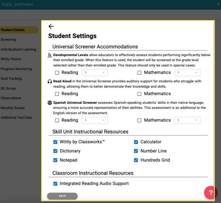 A screenshot of a student settings

AI-generated content may be incorrect.