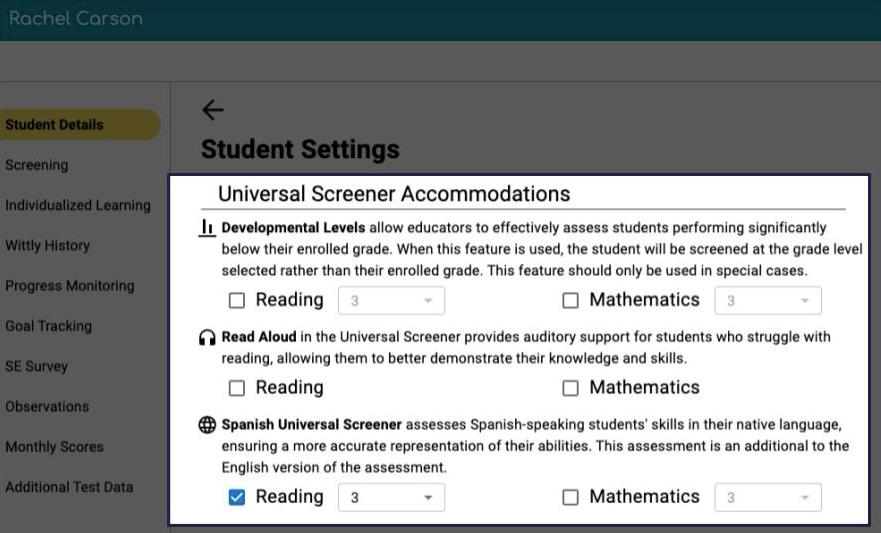 A screenshot of a student settings

AI-generated content may be incorrect.