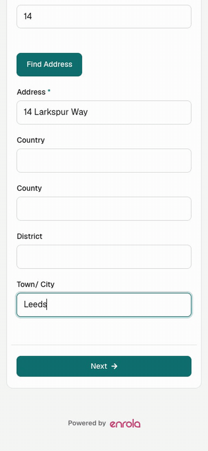 An applicant moving through the steps of an application form on a phone.