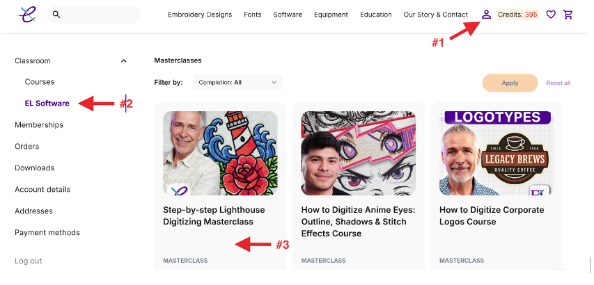 Steps to watch masterclasses
