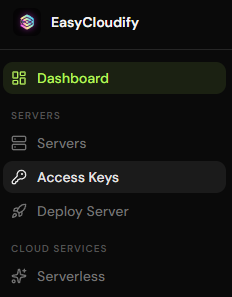 Access Keys menu