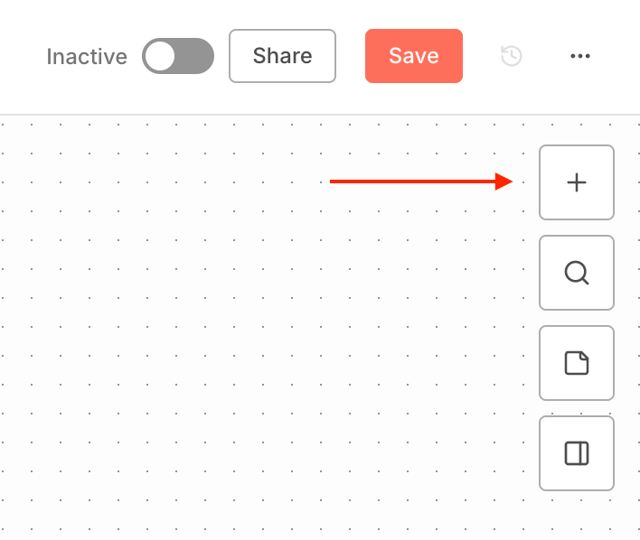 Screenshot showing the location of the plus sign button.