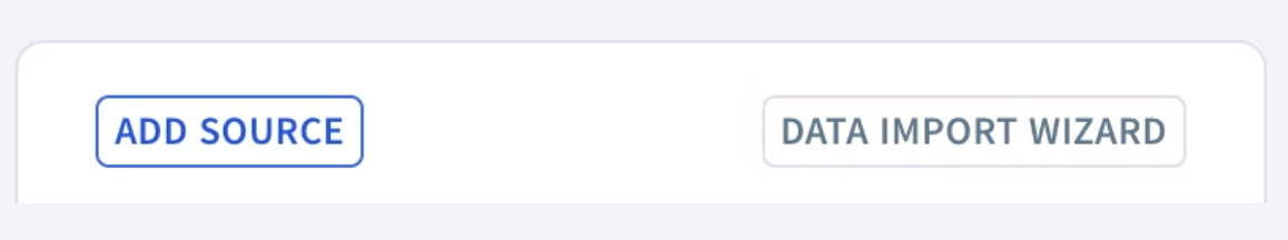 Data import wizard button in the header of the sources table