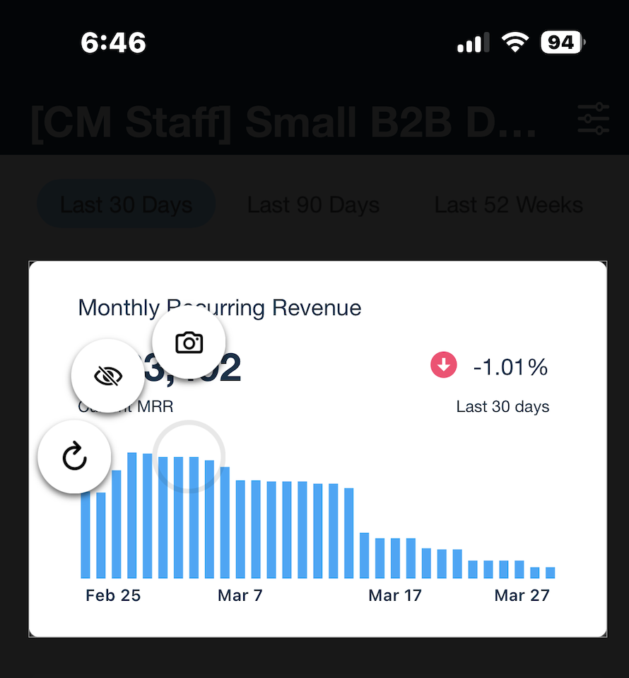 Share as image camera icon visible in the iPhone App's UI. 
